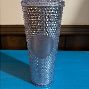 2019 Starbucks Studded Platinum Silver Bling Cold Cup Tumbler 24oz Venti